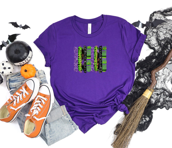 Halloween brush stroke purple t-shirt