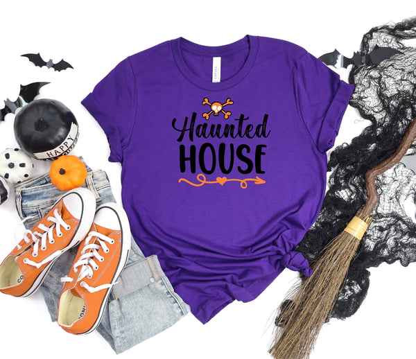 Haunted house purple t-shirt