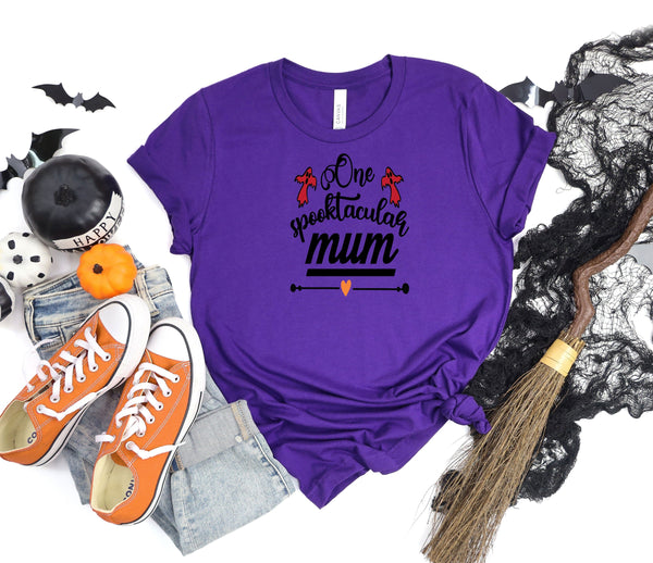 One spooktacular mum purple t-shirt