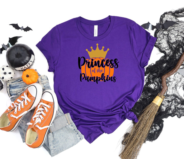 Princess of the pumpkin orange black purple t-shirt