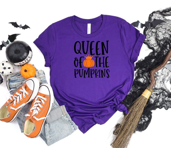 Queen of the pumpkins purple t-shirt