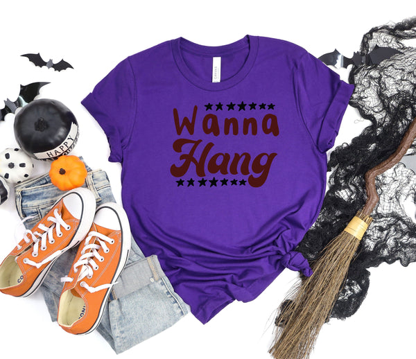 Wanna hang purple t-shirts