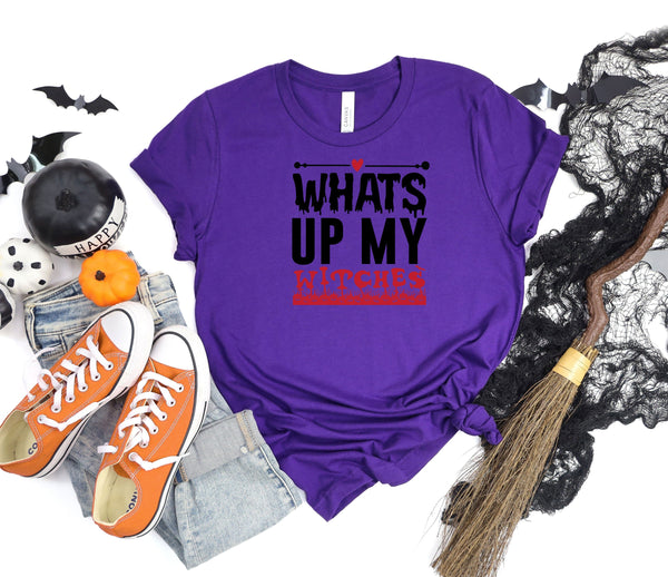 Whats up my witches purple t-shirt