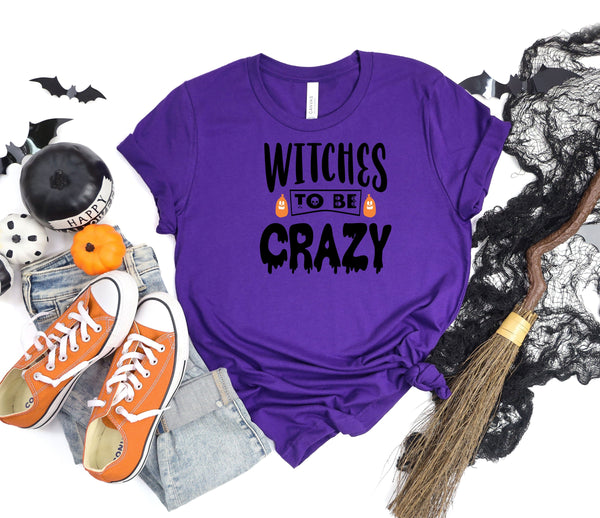 Witches to be crazy purple t-shirt