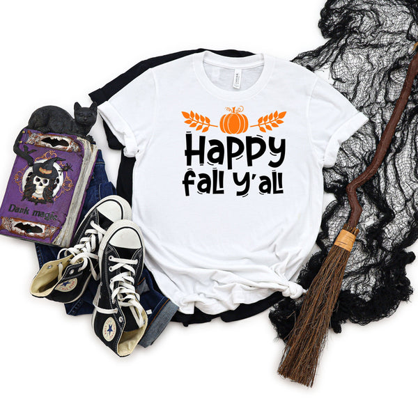 Happy fall y'all white t-shirt