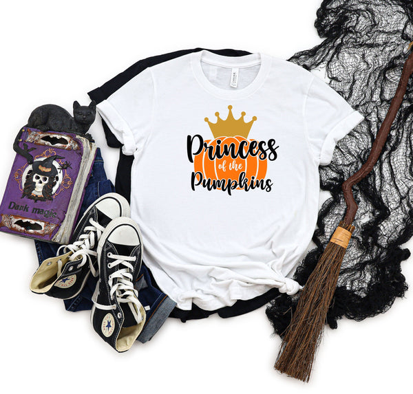 Princess of the pumpkin orange black white t-shirt