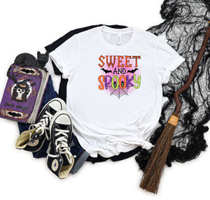 Sweet and Spooky halloween bats white t-shirt