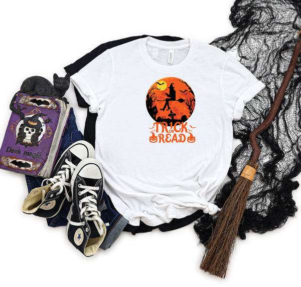Trick Or Read Halloween Reading Lover White T-Shirt