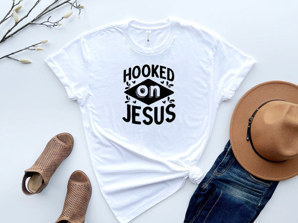 Buy Hooked on Jesus t-shirt