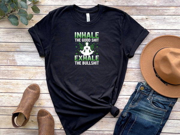 Inhale And Exhale Black T-Shirt