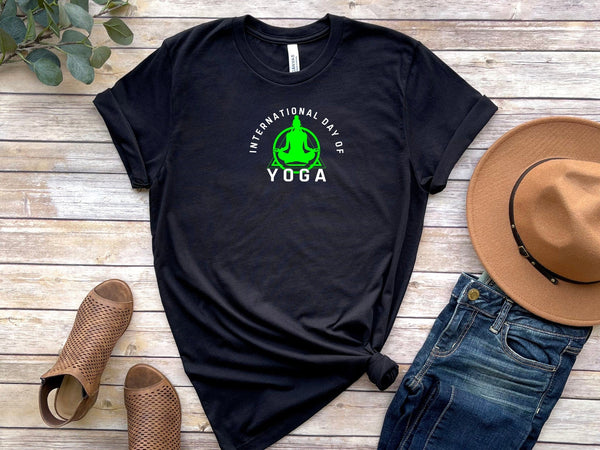 International yoga Black T-Shirt