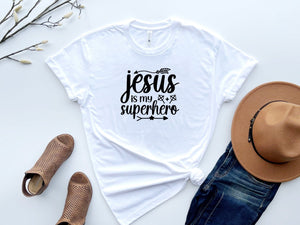 Jesus is my superhero white t-shirt