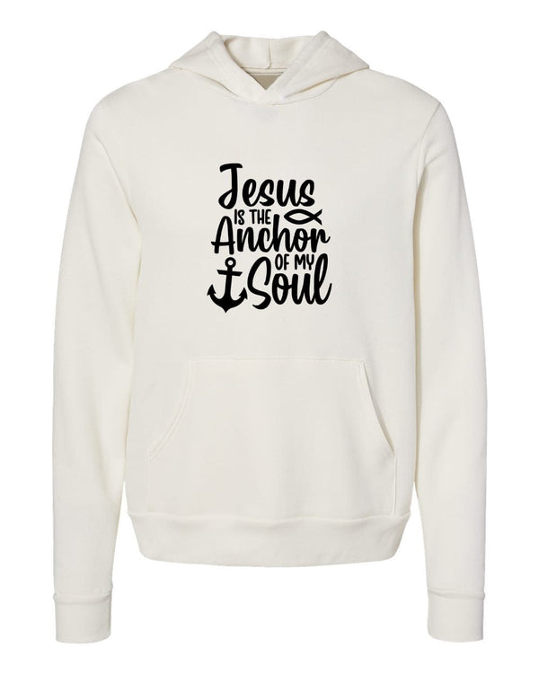 Jesus is the Anchor of my soul white Hoodies