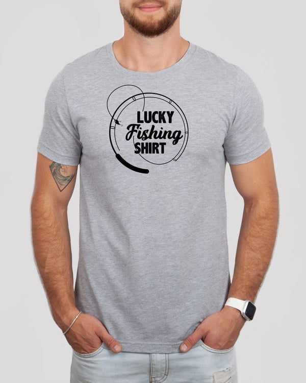 Lucky fishing shirt med gray t-shirt