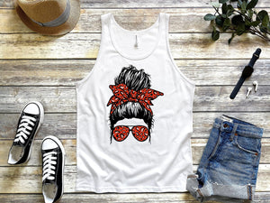 Mom life leopard red design tank top 