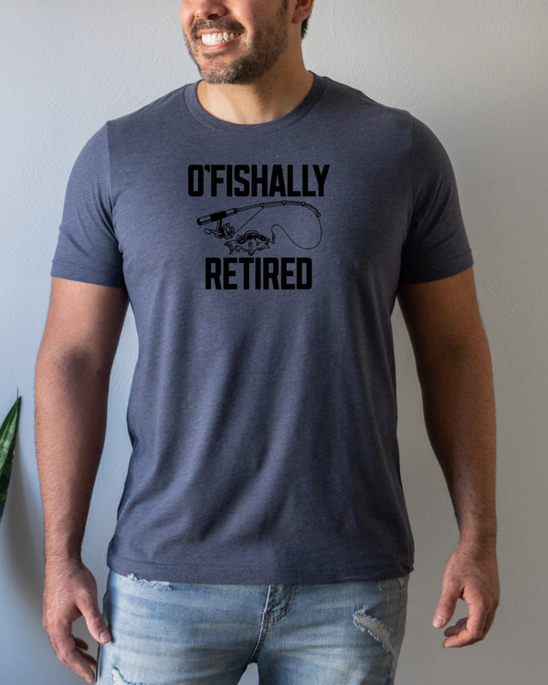 O'fishally retired navy t-shirt