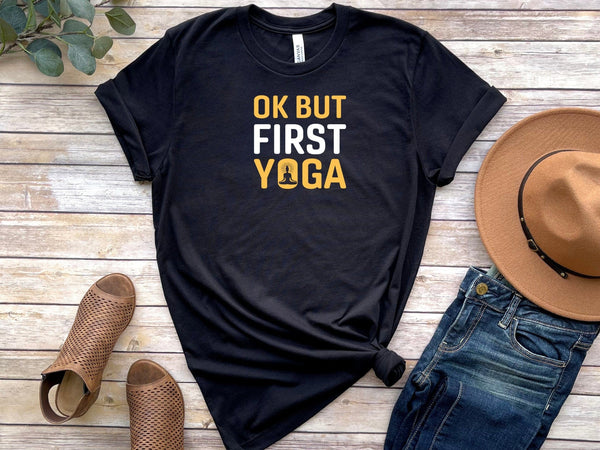 First Yoga Black T-Shirt