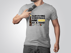 One Beer at a Time Gray T-shirt