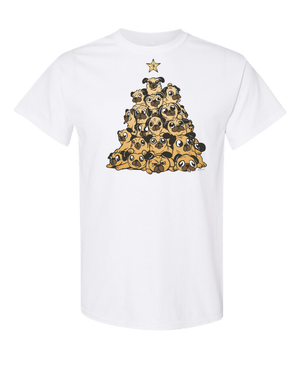 Pug Christmas Tree T-shirt