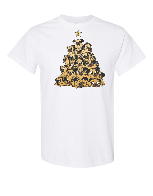 Pug Christmas Tree T-shirt