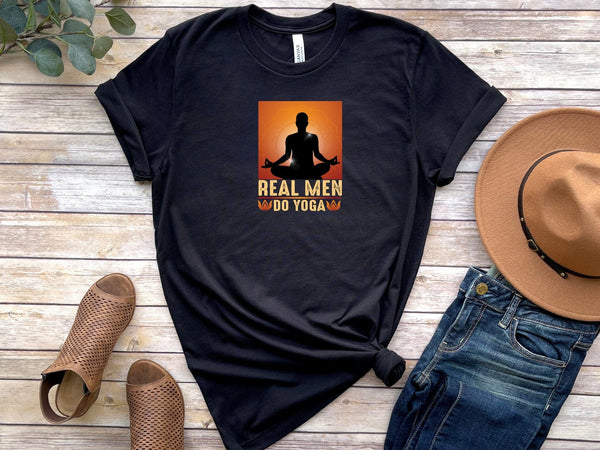 Real men do yoga Black T-Shirt