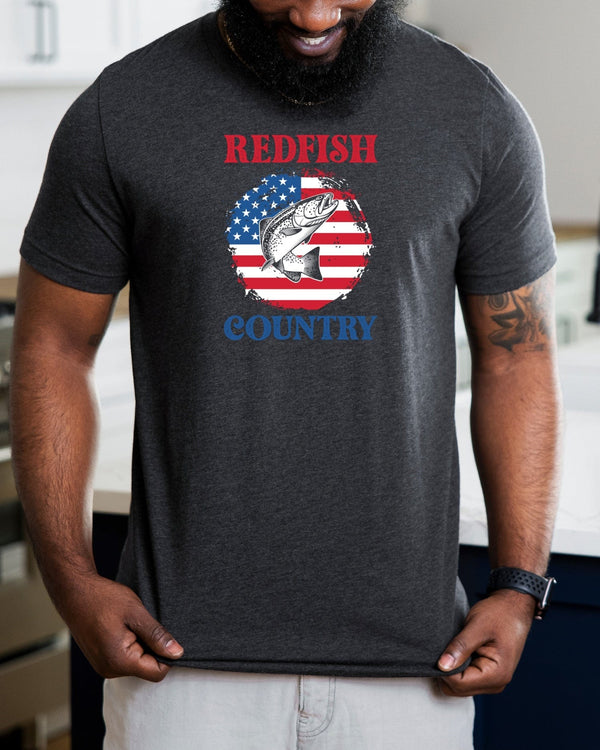 Redfish country gray t-shirt
