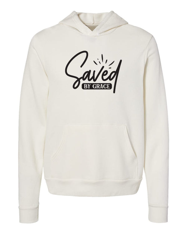 Saved by grace white Hoodies