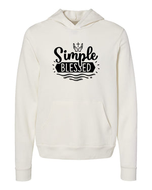 Simple blessed Christ White Hoodies