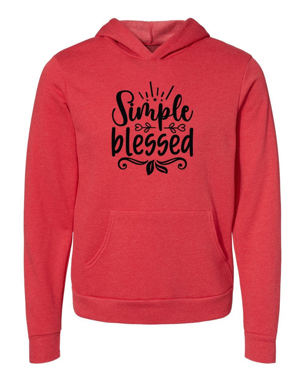 Simple blessed red Hoodies