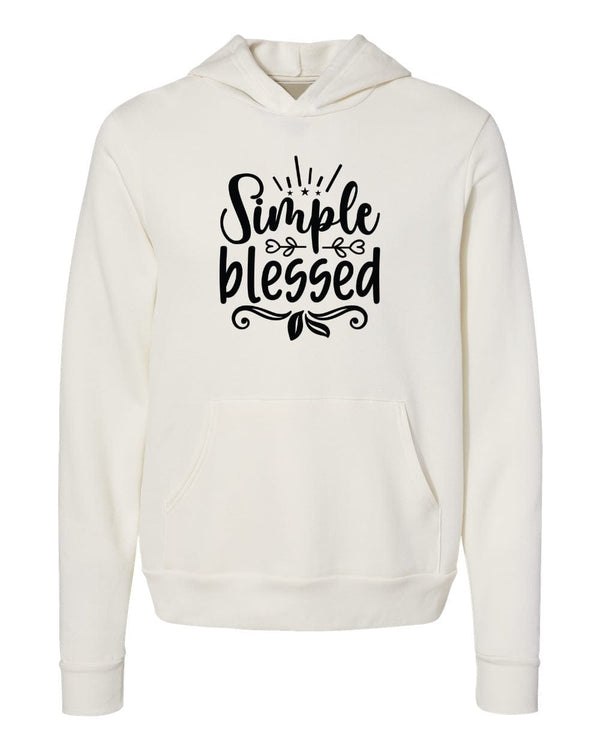 Simple blessed white Hoodies