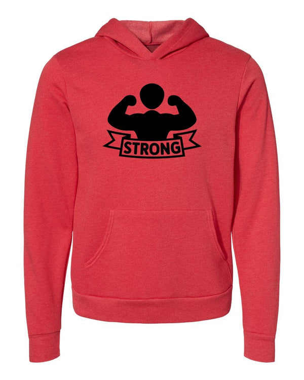 Strong  Graphic Red Hoodies