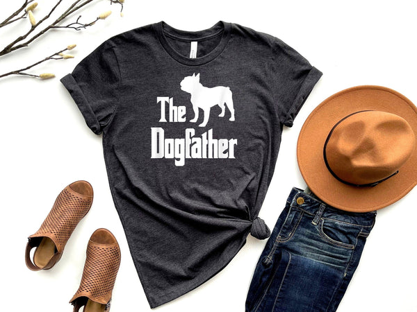 The dogfather french bulldog silhouette funny dog t-shirt