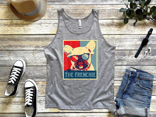 The Frenchie Retro Poster Frenchie Pet Dog Lover Owner Gift Tank Tops