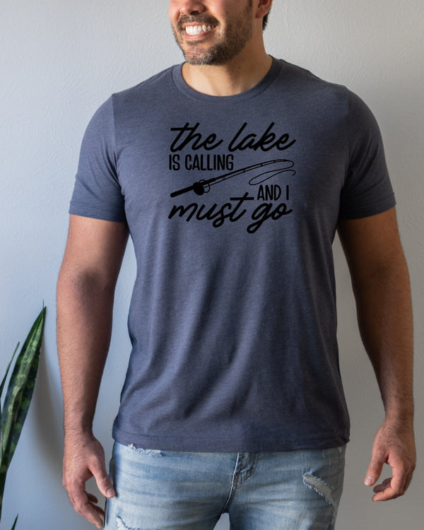 The lake is calling and i must go navy t-shirt