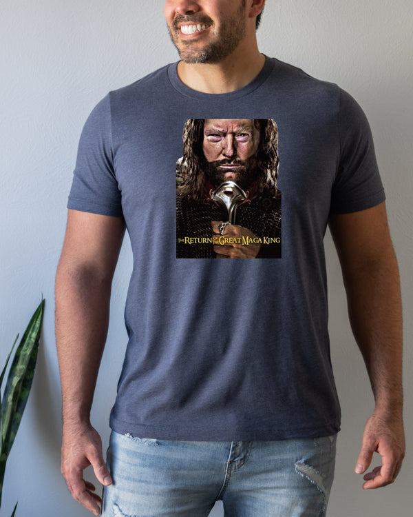 The return of the great maga king navy t-shirt