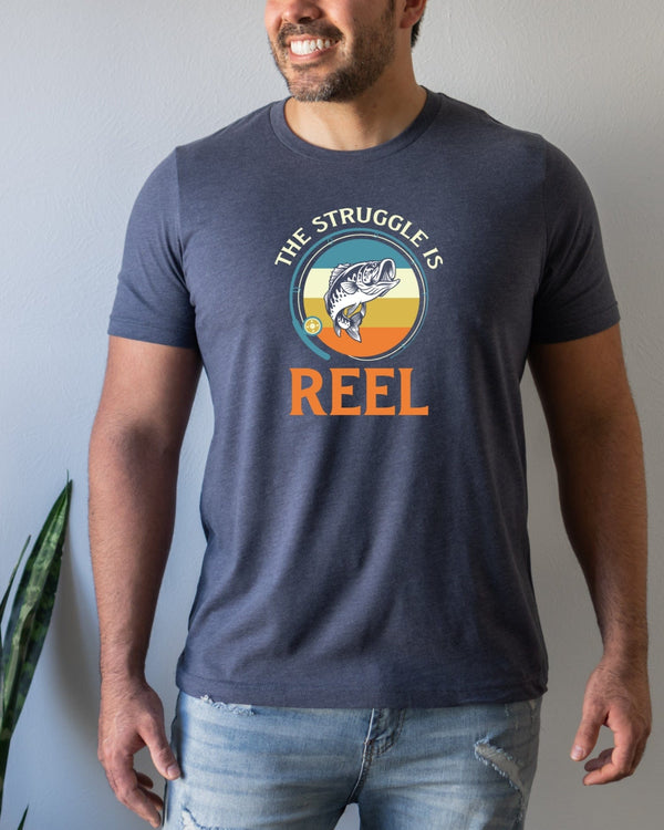 The struggle is reel navy t-shirt