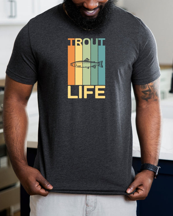 Trout life gray t-shirt