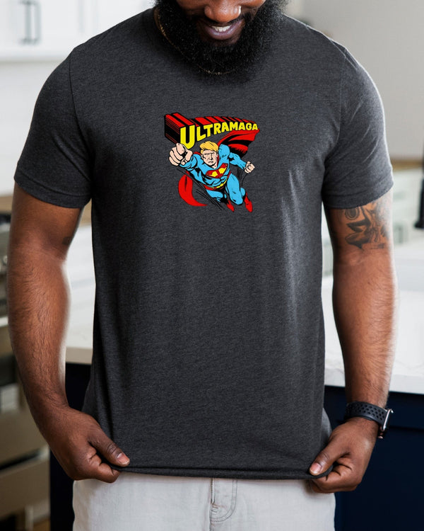 Ultra maga superman gray t-shirt