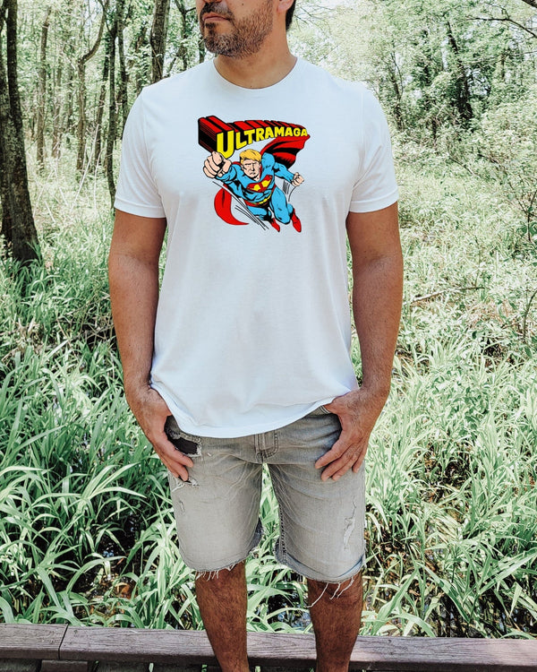 Ultra maga superman white t-shirt