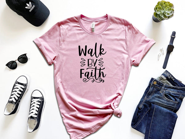 Walk by faith women's t-shirt