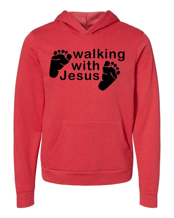 Walking with Jesus Red Hoodies