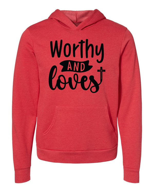 Worthy And Loves Red Hoodies