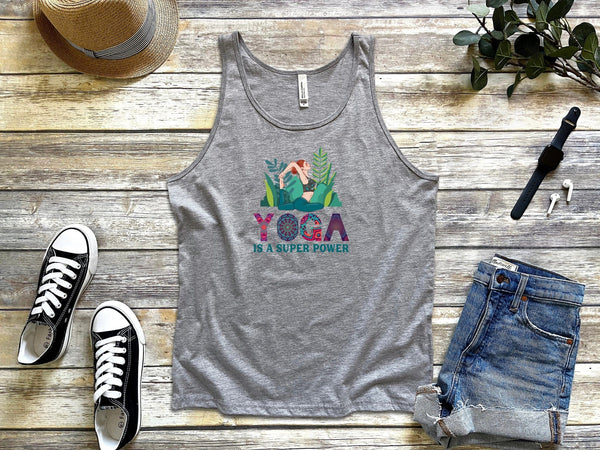 Yoga is a super power Tank Tops