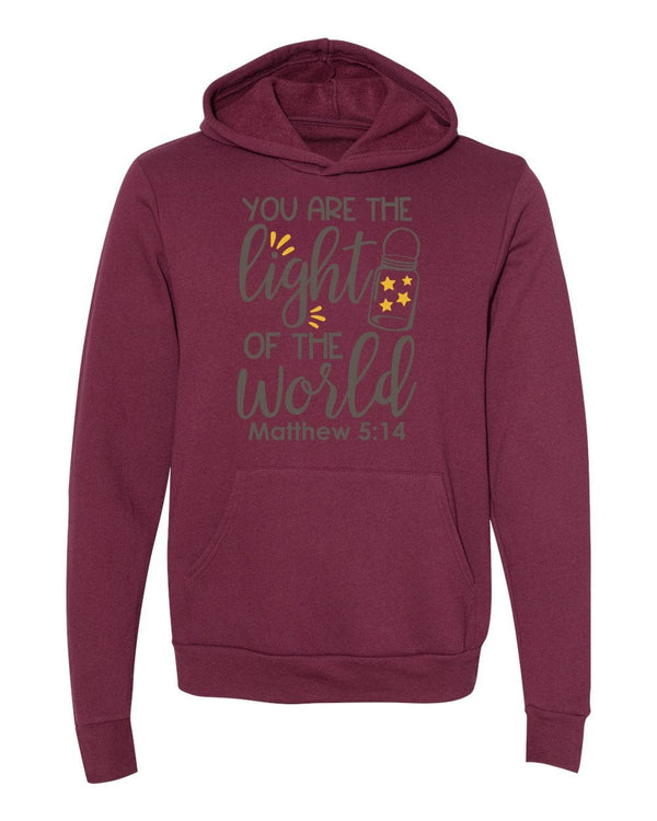 You are the light of the world matthew maroon Hoodies
