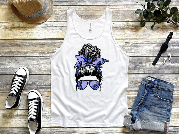Beautiful Butterfly Design Mom Life Tank Tops
