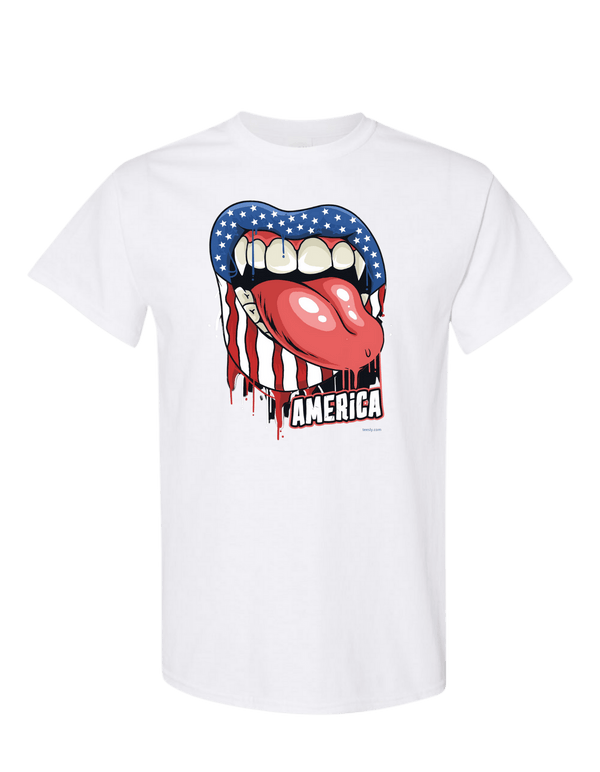 America Mouth White T-Shirt